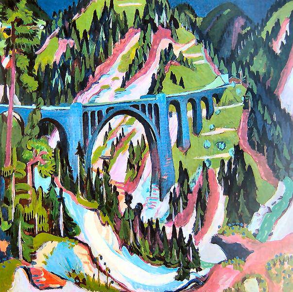 Bridge in Wiesen - Ernst Ludwig Kirchner