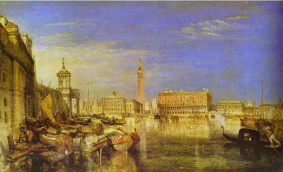 Bridge of Sighs, Ducal Palace and Custom House, Venice Canaletti Painting in bedroom