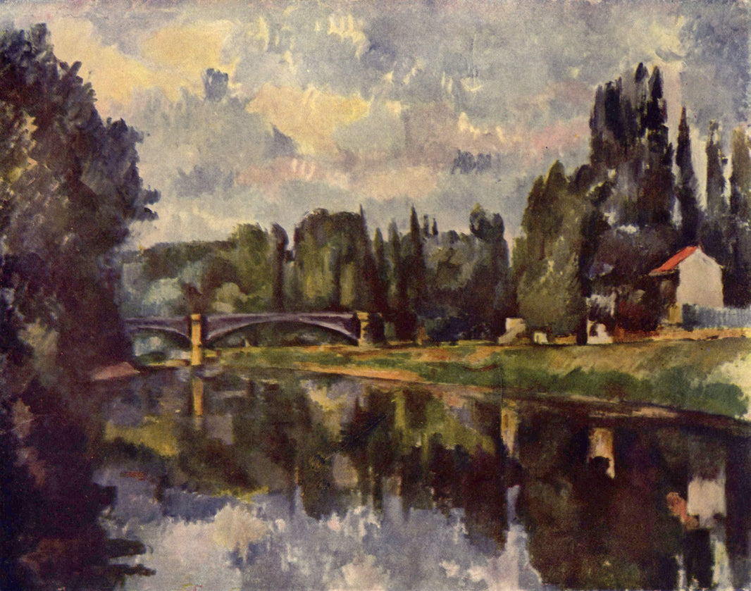 Bridge over the Marne by Paul Cezanne — hand-painted landscape oil painting reproduction on canvas
