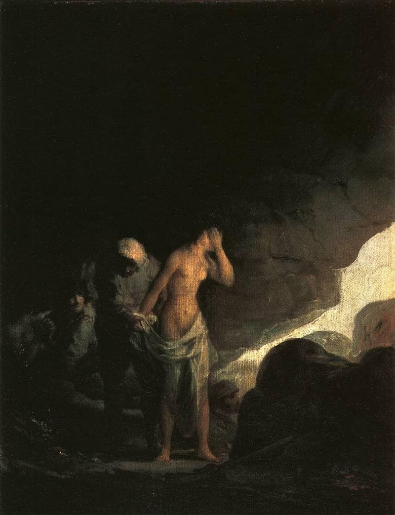Brigand Stripping a Woman on gallery wrap