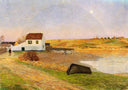 Brittany - a Hamlet by Maxime Maufra — rural oil painting wall art, Post Impressionism