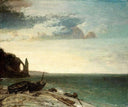 The Sea at Etretat by Johan Jongkind — seascapes oil painting wall art, Realism