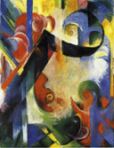 Broken Forms by Franz Marc — hand-painted abstract oil painting reproduction on canvas