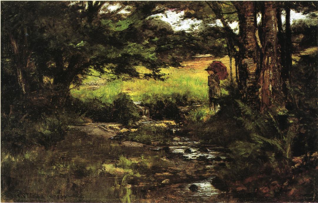 Brook in Woods - T. C. Steele