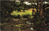 Brook in Woods by T. C. Steele — hand-painted botanical oil painting reproduction on canvas