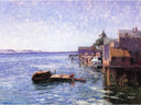 Brookville by T. C. Steele — ships oil painting wall art, Impressionism