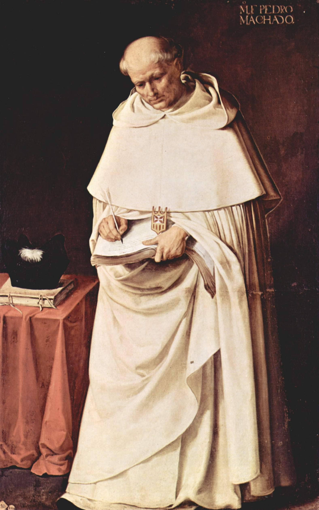 Brother Pedro Machado by Francisco de Zurbaran — hand-painted portrait oil painting reproduction on canvas