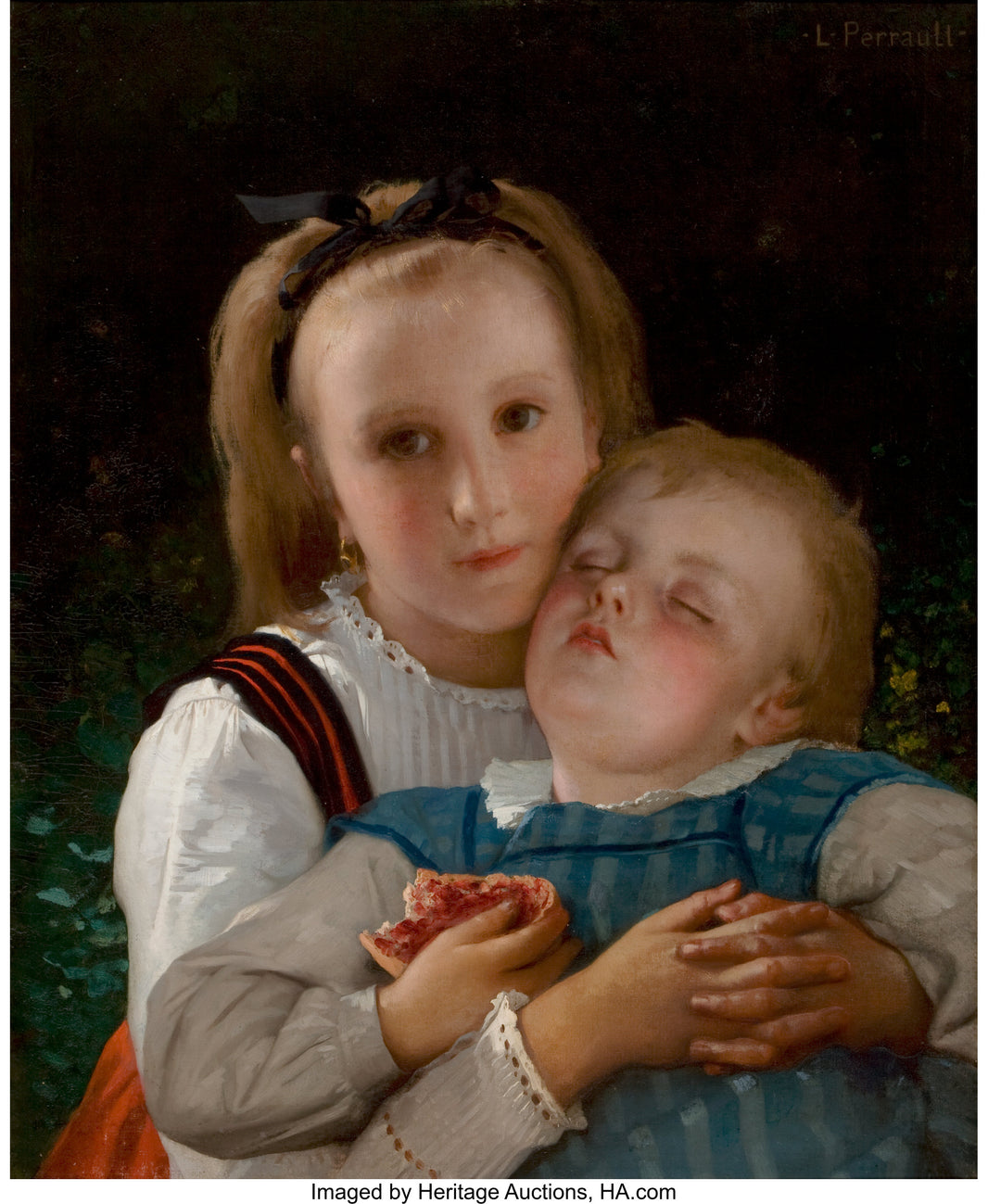 Brotherly love by Léon Bazile Perrault, hand-painted portrait oil painting reproduction on canvas