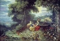 Allegorie Erde Und Wasser by Jan Brueghel the Elder — hand-painted landscape oil painting reproduction on canvas