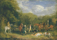 Buck-shooting in Windsor Great Park by John Frederick Lewis — hand-painted landscape oil painting reproduction on canvas