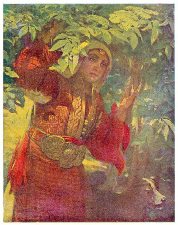 Bulgarian Woman from Smilevo by Ivan MrkviÑka — hand-painted portrait oil painting reproduction on canvas