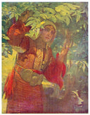 Bulgarian Woman from Smilevo by Ivan MrkviÑka — female oil painting wall art, Post Impressionism