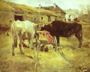 Bullocks by Valentin Serov — hand-painted animal oil painting reproduction on canvas
