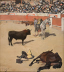 Bulls (dead Horses) by Ramon Casas — hand-painted animal oil painting reproduction on canvas
