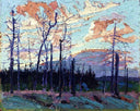 Burnt Land at Sunset by Tom Thomson — hand-painted botanical oil painting reproduction on canvas