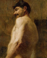 Bust of a Nude Man by Henri de Toulouse-Lautrec — hand-painted nude oil painting reproduction on canvas