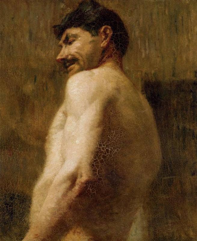 Bust of a Nude Man - Henri de Toulouse-Lautrec