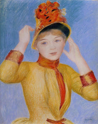Bust of a Woman (Yellow Dress) by Pierre-Auguste Renoir — hand-painted portrait oil painting reproduction on canvas