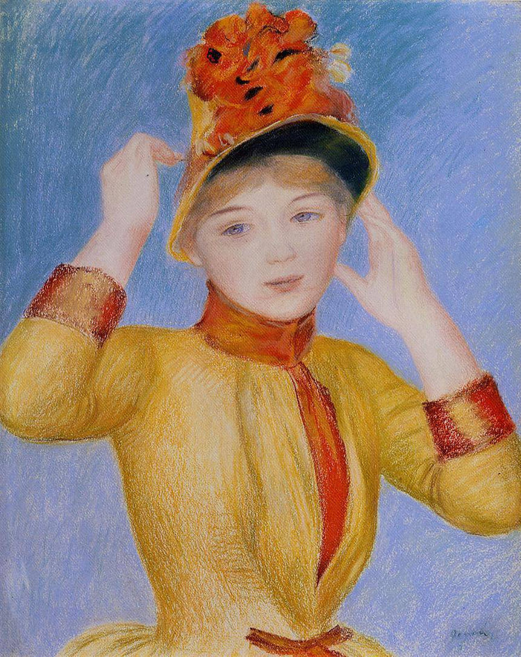 Bust of a Woman (Yellow Dress) - Pierre-Auguste Renoir