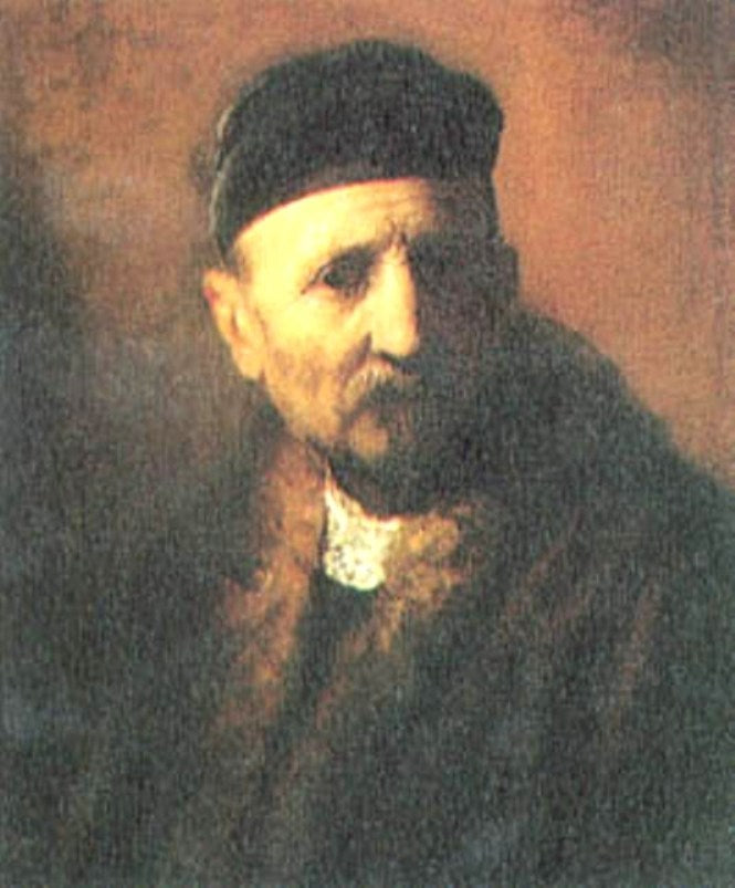 Bust of an Old Man with a Beret - Rembrandt