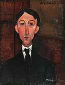 Bust of Manuel Humbert by Amedeo Modigliani — male oil painting wall art, Expressionism