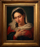 Bust of the Virgin by François-Joseph Navez — female oil painting wall art, Neoclassicism