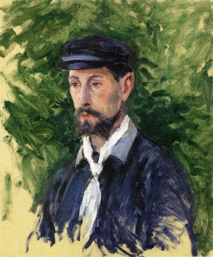 Bust Portrait of Eugene Lamy by Gustave Caillebotte — hand-painted portrait oil painting reproduction on canvas
