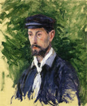Bust Portrait of Eugene Lamy by Gustave Caillebotte — male oil painting wall art, Impressionism