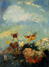Butterflies by Odilon Redon — hand-painted abstract oil painting reproduction on canvas