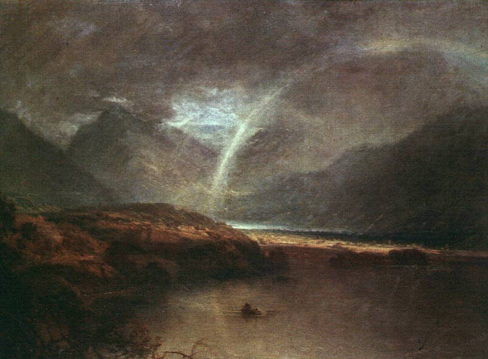 Buttermere Lake, with Part of Cromackwater, Cumberland, a Shower - J.M.W. Turner