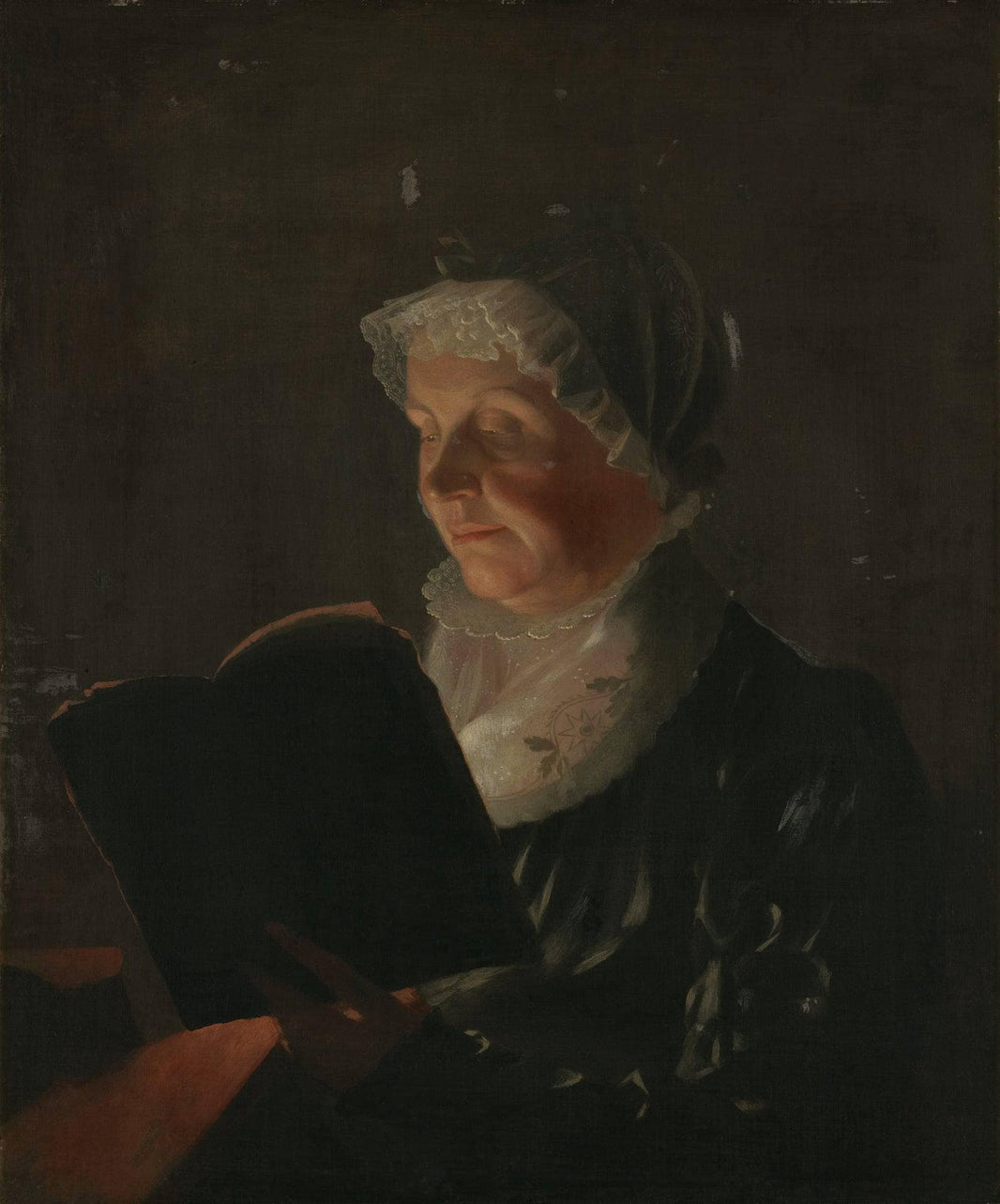 By Candlelight (Mrs. Jedidiah Morse) by Samuel Morse — hand-painted portrait oil painting reproduction on canvas