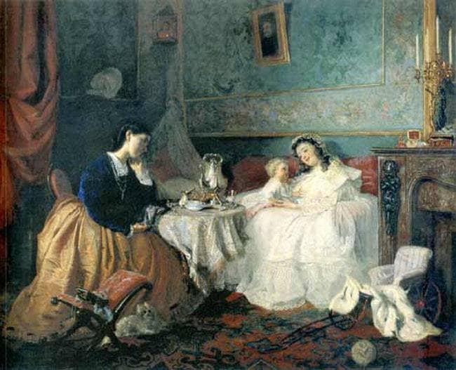 By happiness of others (Two fates) by Grigoriy Myasoyedov — hand-painted portrait oil painting reproduction on canvas