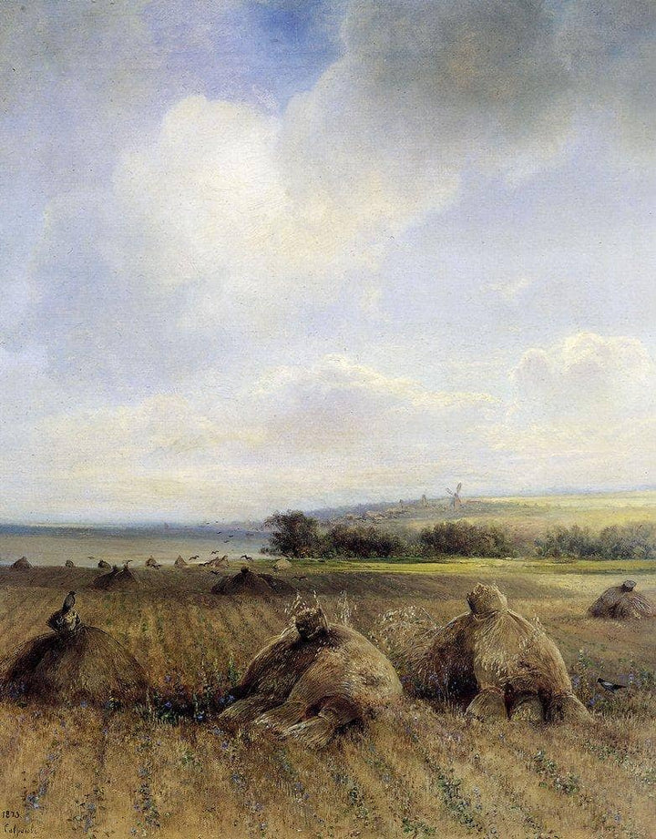 By late summer, on the Volga by Aleksey Savrasov — hand-painted eco oil painting reproduction on canvas