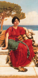 By the Blue Ionian Sea by John William Godward, male oil painting wall art, Neoclassicism