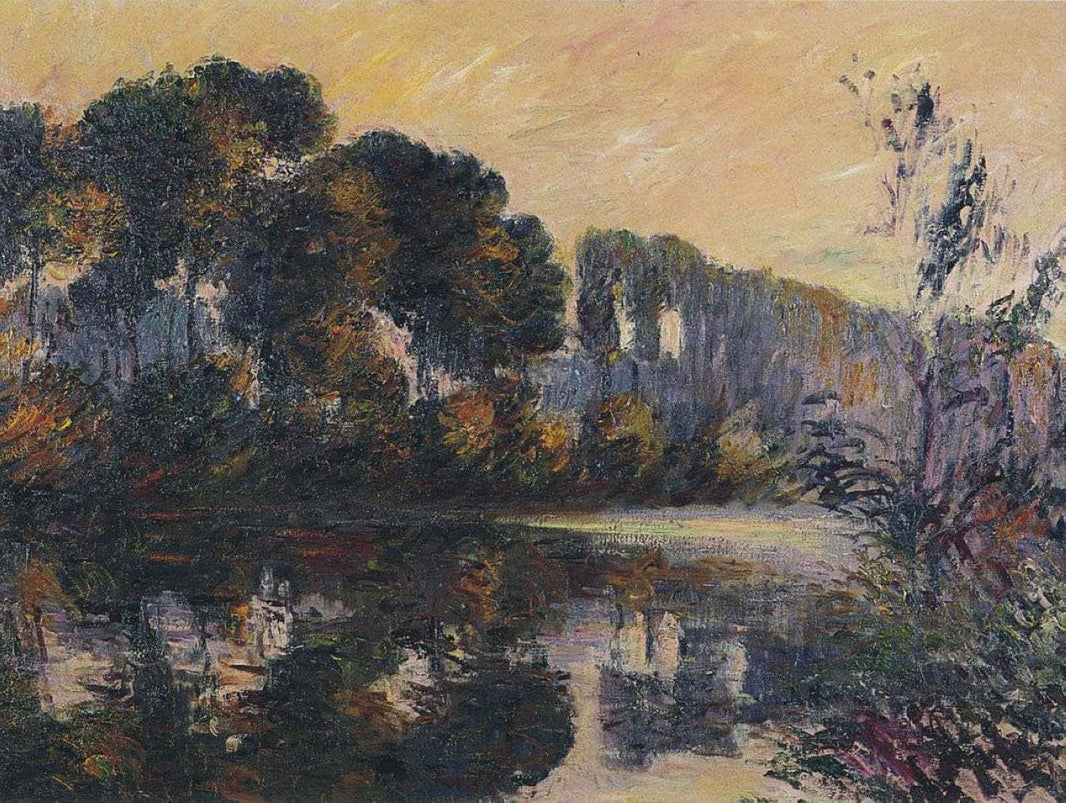 By the Eure River by Gustave Loiseau — hand-painted botanical oil painting reproduction on canvas