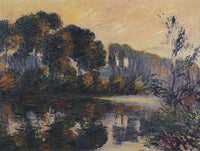 By the Eure River by Gustave Loiseau — hand-painted botanical oil painting reproduction on canvas