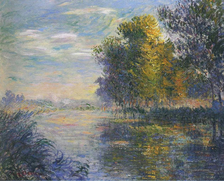 By the Eure River in Autumn by Gustave Loiseau — hand-painted botanical oil painting reproduction on canvas