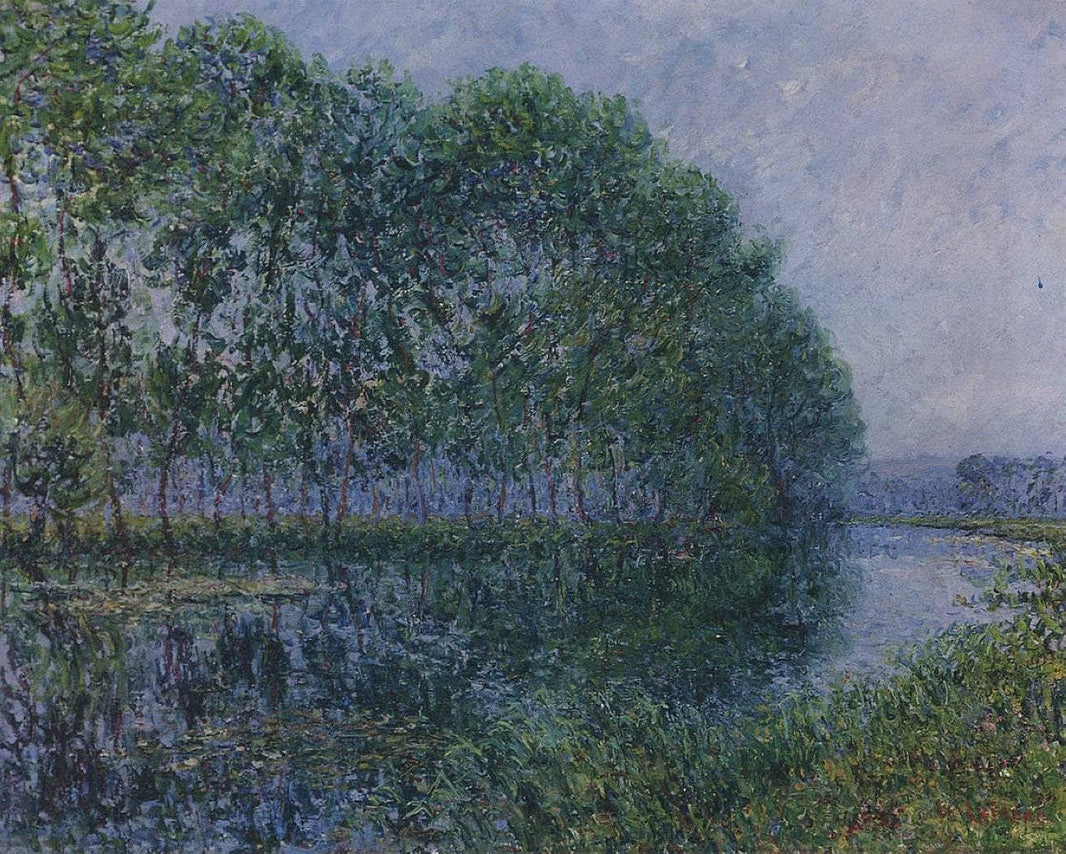 By the Eure River in Summer by Gustave Loiseau — hand-painted botanical oil painting reproduction on canvas