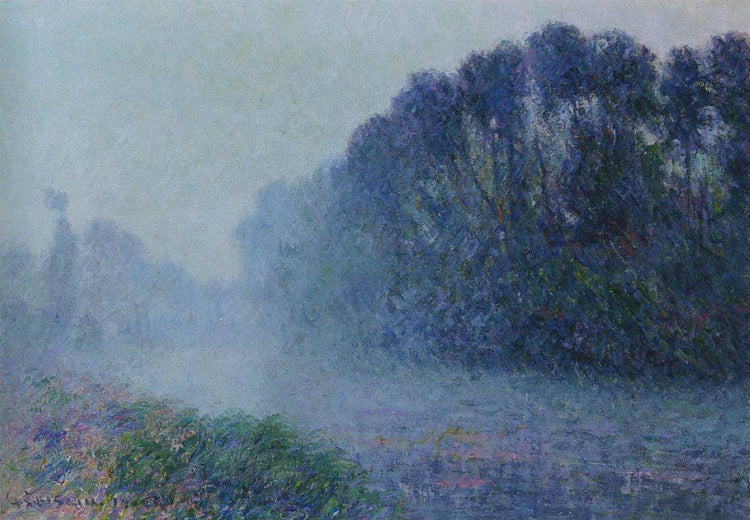 By the Eure River   Mist Effect - Gustave Loiseau