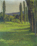 By the Fields by Henri Martin — rural oil painting wall art, Divisionism