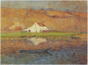 By the Loing River by Gustave Loiseau — hand-painted architectural oil painting reproduction on canvas