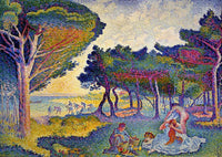 By the Mediterranean by Henri-Edmond Cross — hand-painted botanical oil painting reproduction on canvas