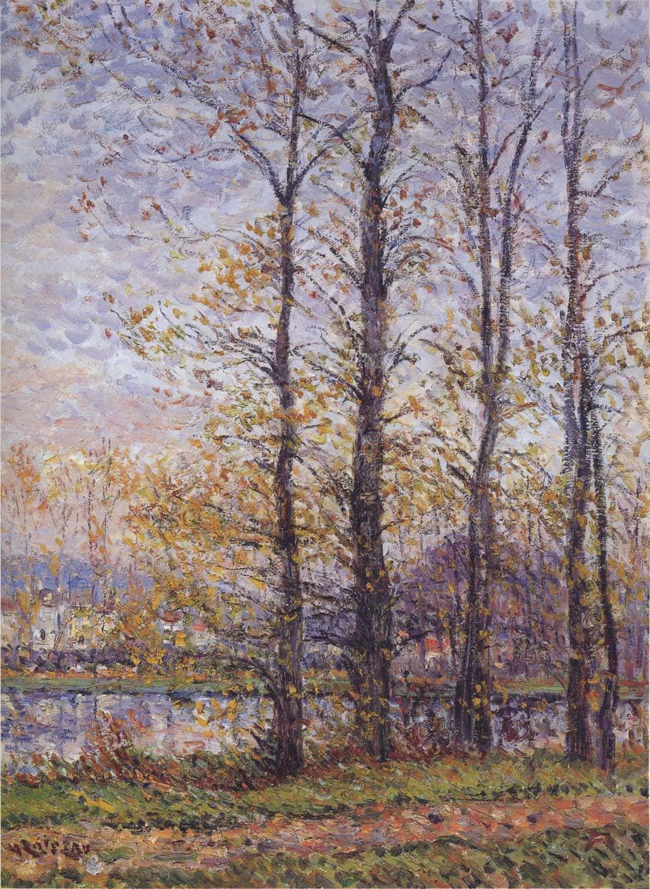 By the Oise at Precy by Gustave Loiseau — hand-painted botanical oil painting reproduction on canvas