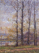 By the Oise at Precy by Gustave Loiseau — hand-painted botanical oil painting reproduction on canvas