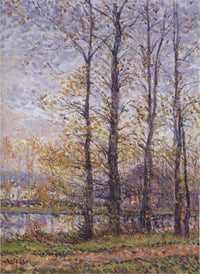 By the Oise at Precy by Gustave Loiseau — hand-painted botanical oil painting reproduction on canvas