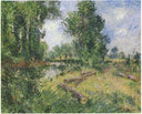 By the Orne River near Caen by Gustave Loiseau — hand-painted botanical oil painting reproduction on canvas