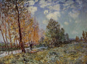 By the River by Alfred Sisley — hand-painted botanical oil painting reproduction on canvas