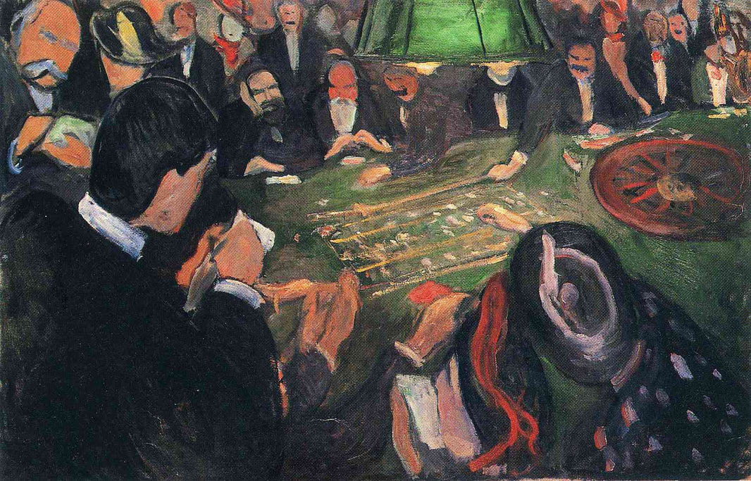 By the Roulette by Edvard Munch — hand-painted portrait oil painting reproduction on canvas