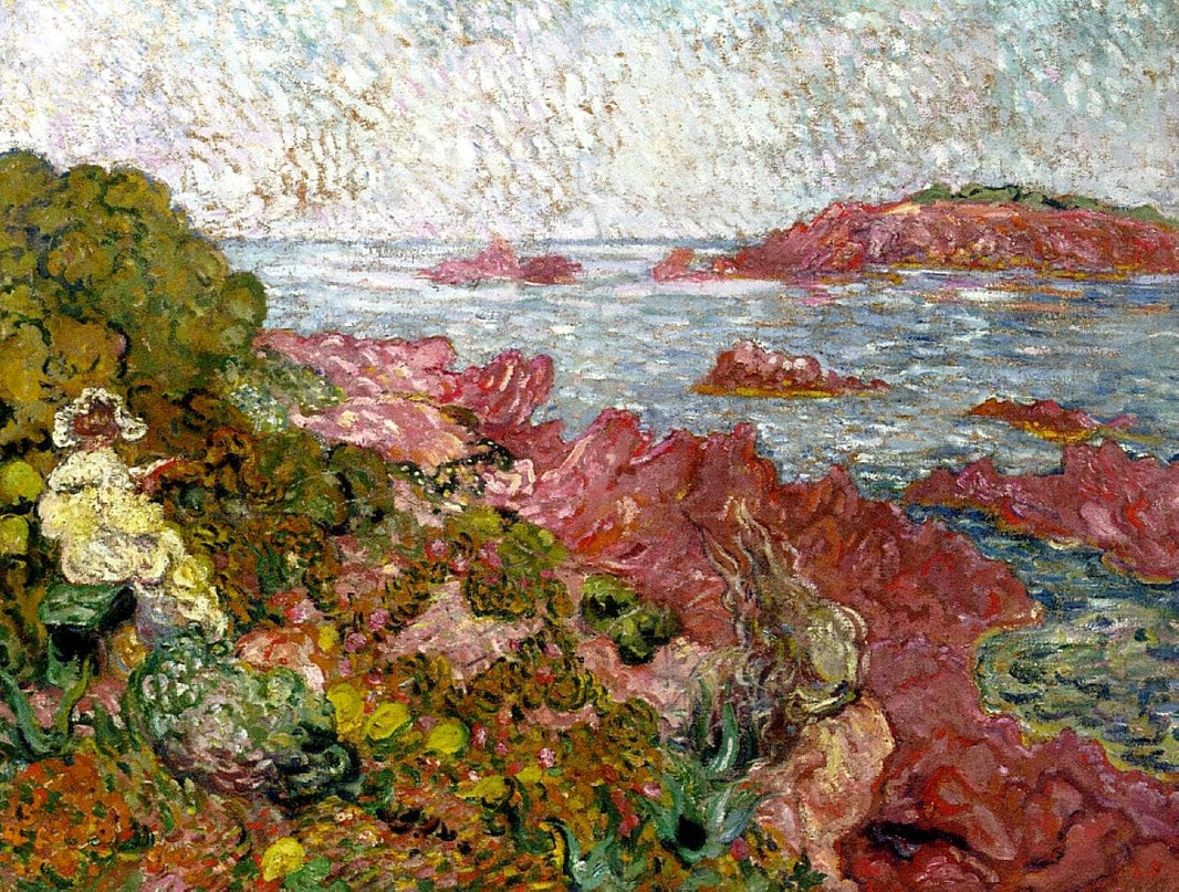 By the Sea by Louis Valtat — hand-painted botanical oil painting reproduction on canvas