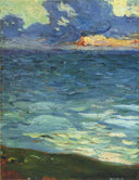 By the Sea by Henri Martin — hand-painted landscape oil painting reproduction on canvas